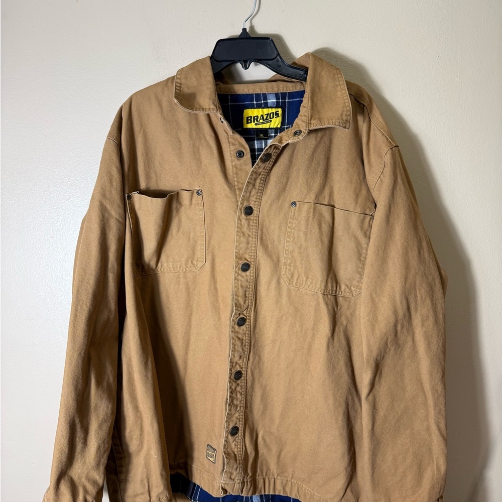 Brazos Work Jacket 2XL Duck Canvas Flannel Lined‎ Chore Coat Workwear